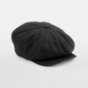 Newsboy flat cap - B624:Black, 100% cotton, L/XL